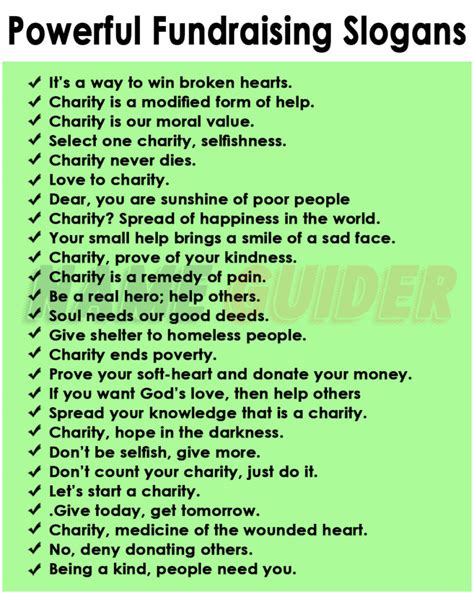 fundraising slogans for charity.